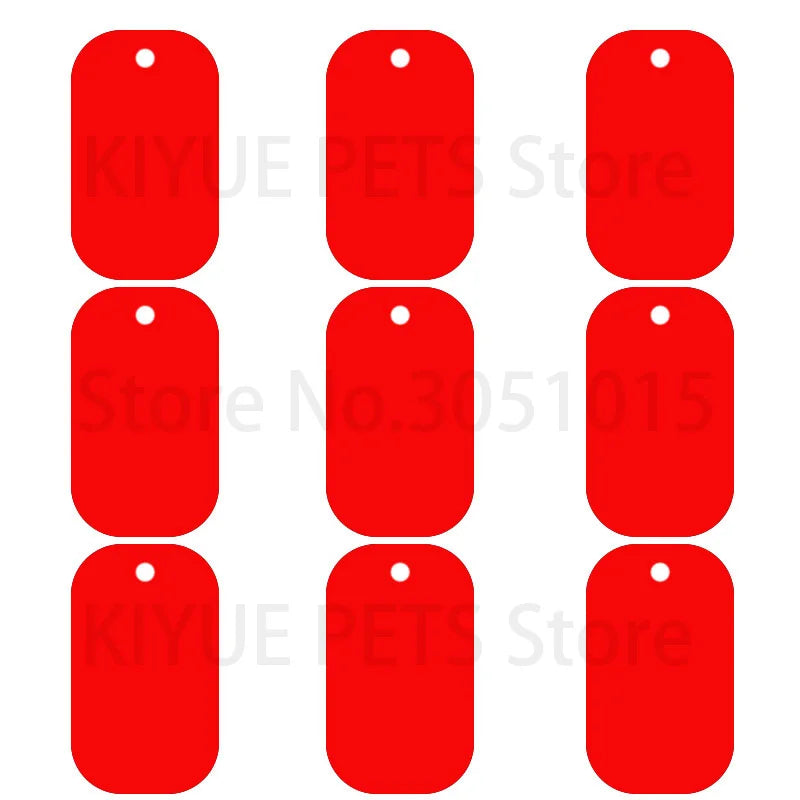 100Pcs Aluminum Dog ID Tags - Blank Personalized Military Pet Name Tags - ZOOMNSTORE