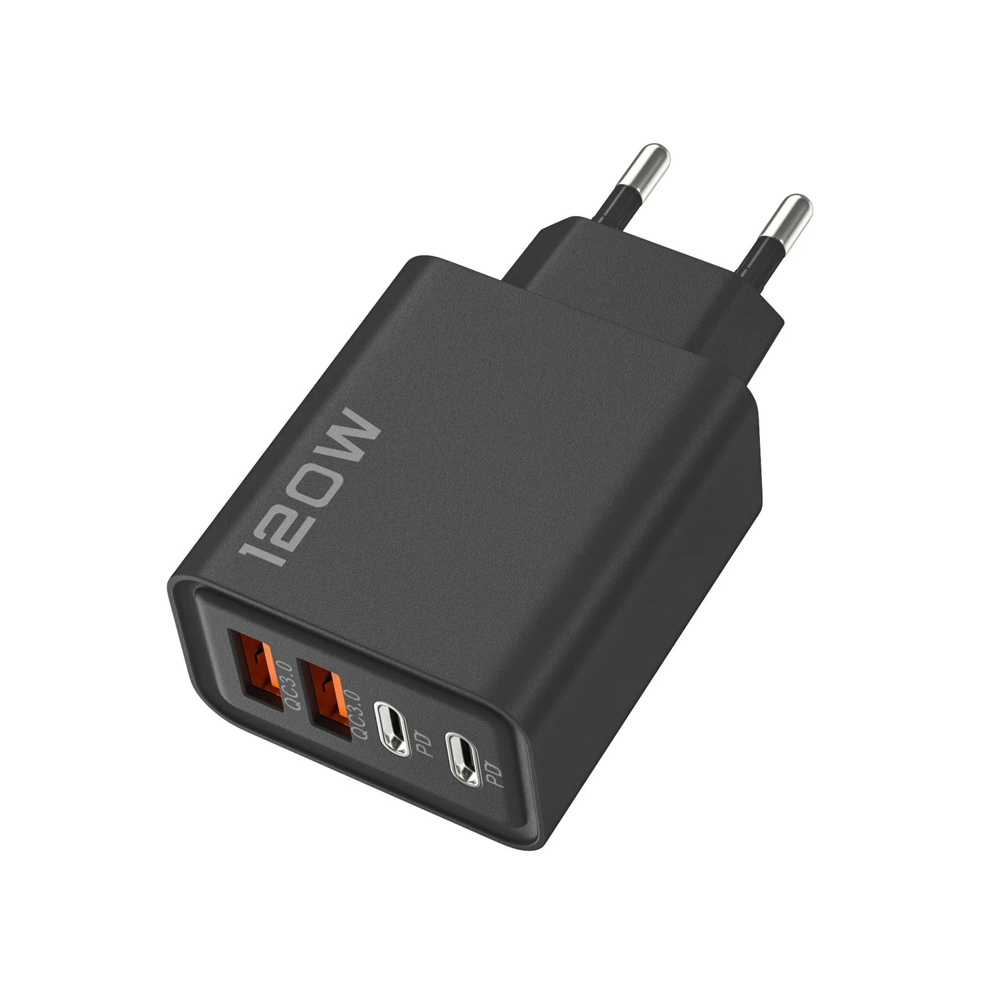 Total 120W 4 Ports USB Charger PD Type C Fast Charging Mobile Phone Adapter For iPhone Samsung Xiaomi Huawei QC 3.0 Wall Charger - ZOOMNSTORE