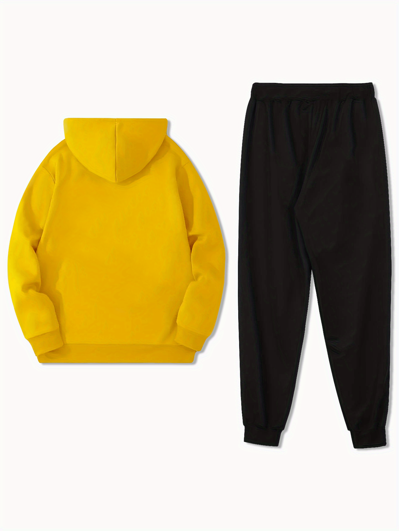 Mens Plus Size Velvet Hoodie Set - Casual Long Sleeve Sweatshirt Pants for AutumnWinter Comfort - ZOOMNSTORE