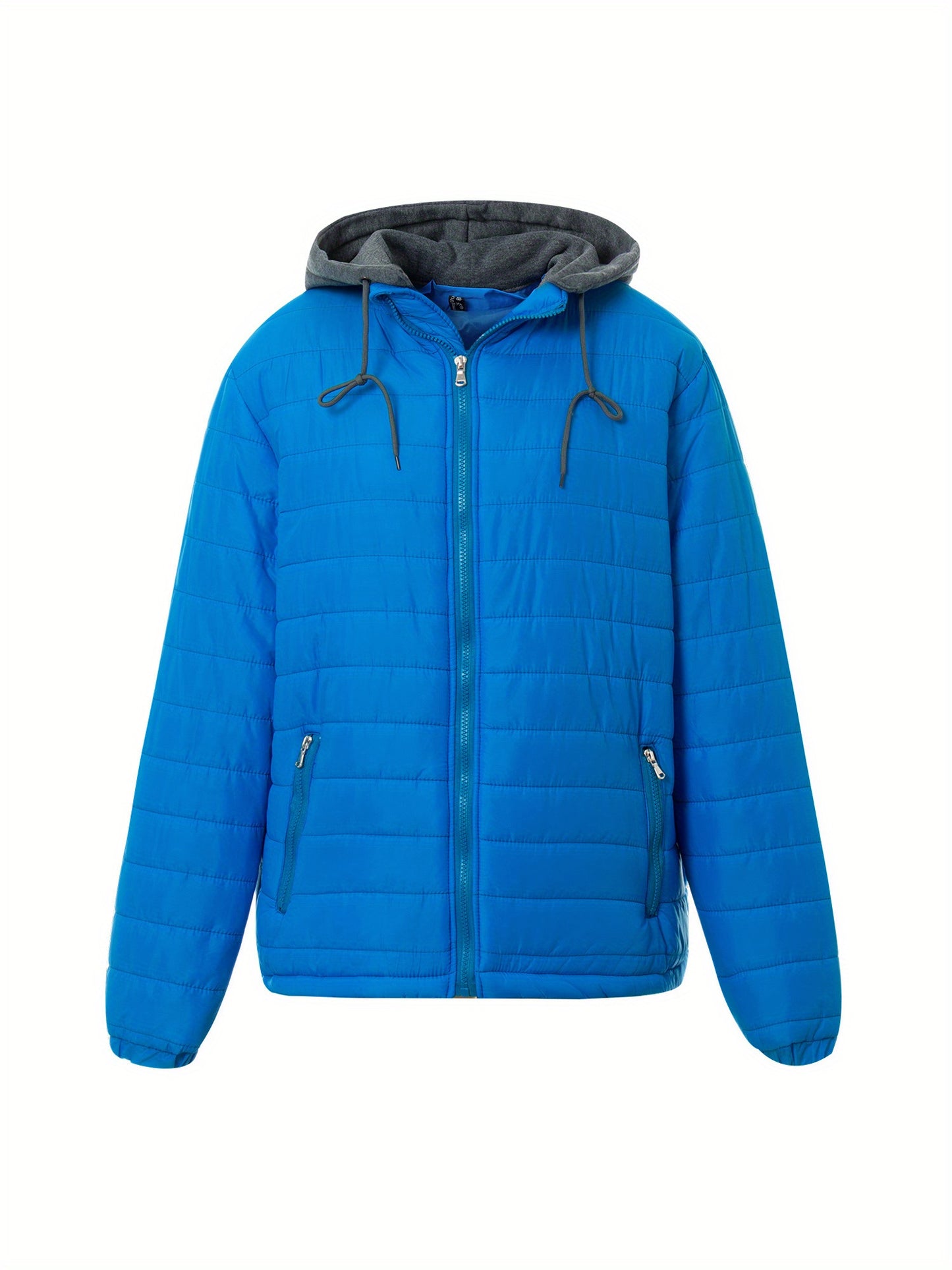 Mens Hooded Zip-Up Jacket - Winter Outerwear with Pockets in 5 Colors - ZOOMNSTORE