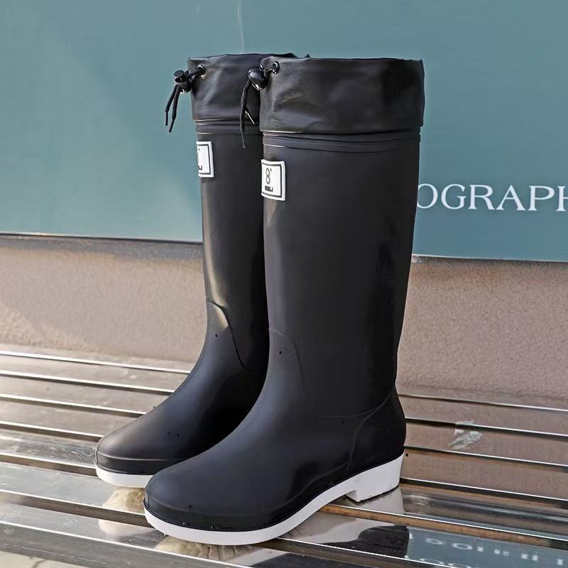 Kids Knee High Rain Boots - Waterproof Non-Slip PVC Shoes for Boys Girls - ZOOMNSTORE