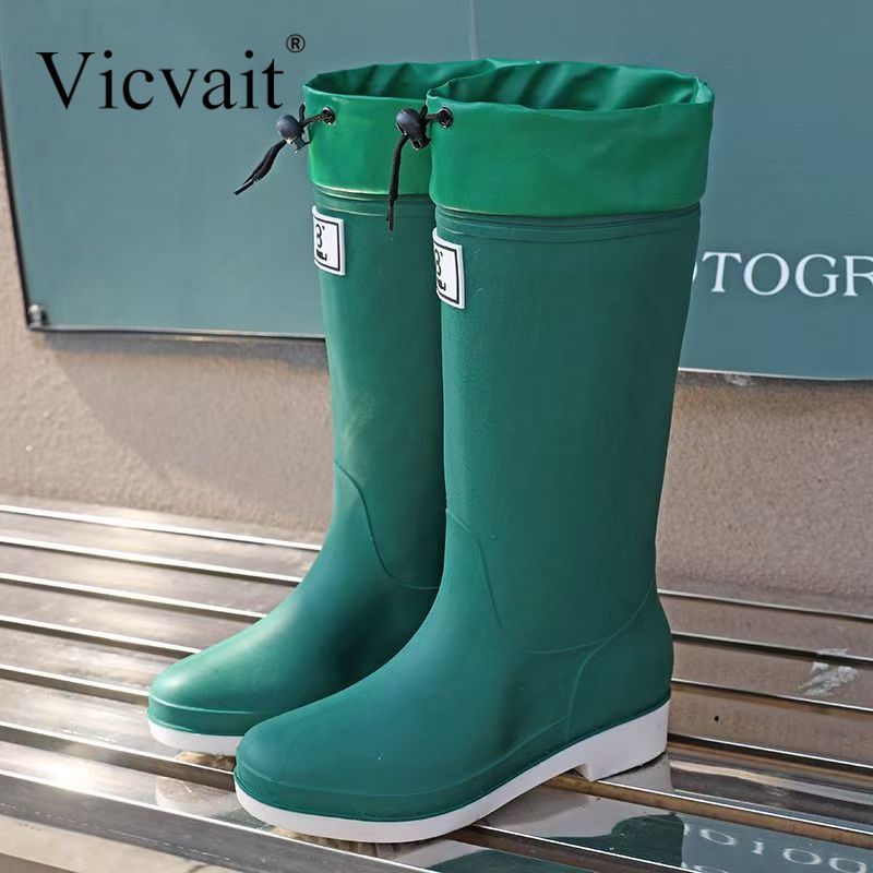 Kids Knee High Rain Boots - Waterproof Non-Slip PVC Shoes for Boys Girls - ZOOMNSTORE