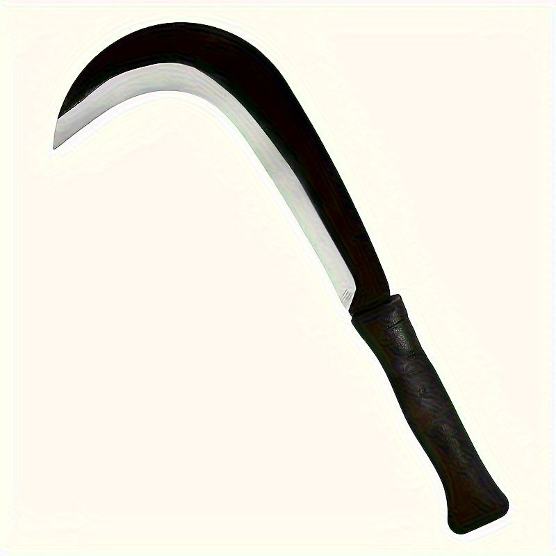 Large Rubber Handle Sickle - Gardening Pruning and Firewood Chopping Tool - ZOOMNSTORE