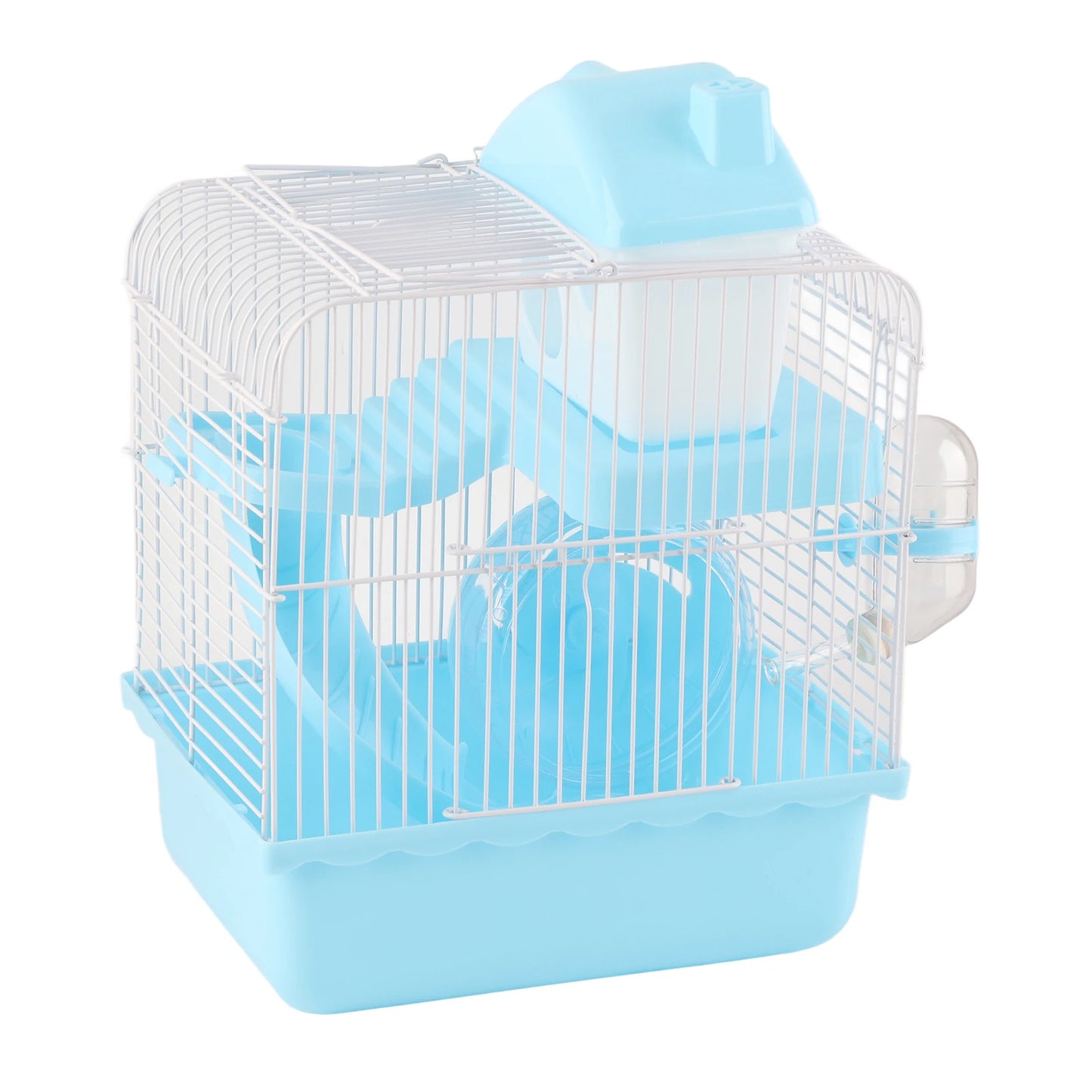 2 Tier Hamster Cage - Large Spacious Habitat With High Chassis Design & Removable Tray - ZOOMNSTORE