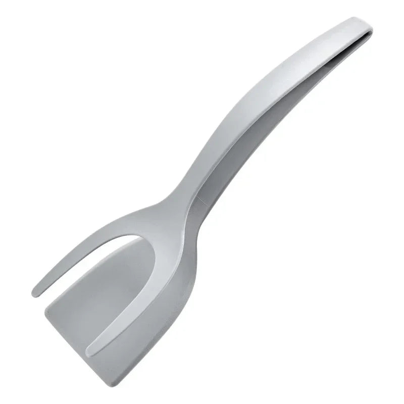 2-in-1 Nylon Grip Tongs Egg Spatula - Kitchen Cooking Accessories - ZOOMNSTORE