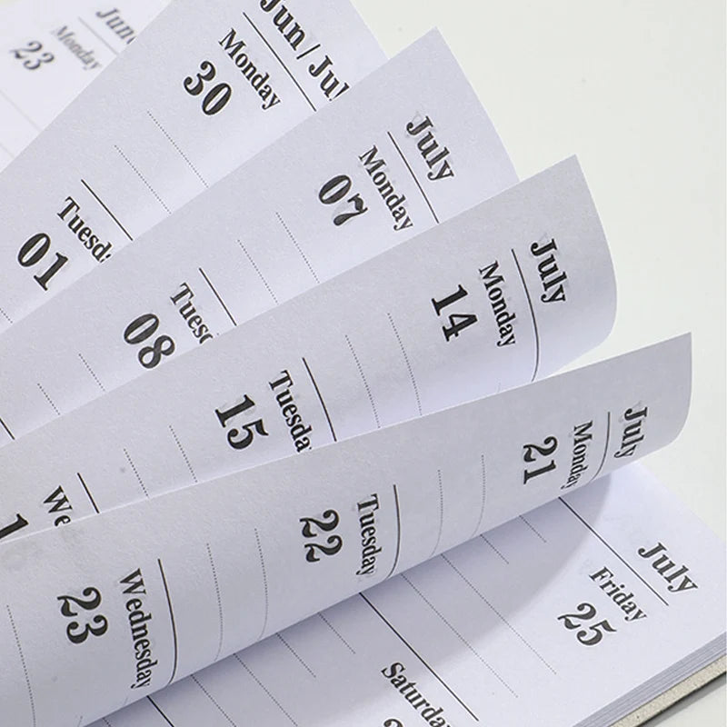 2025 A7 Pocket Planner - Portable Daily Weekly Schedule Notebook with PU Cover - ZOOMNSTORE