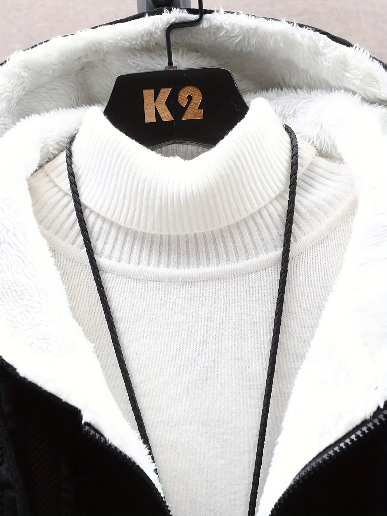 Mens Casual Full-Zip Hoodie with Plush Lining - Stylish Letter Print Jacket for FallWinter Streetwear - ZOOMNSTORE