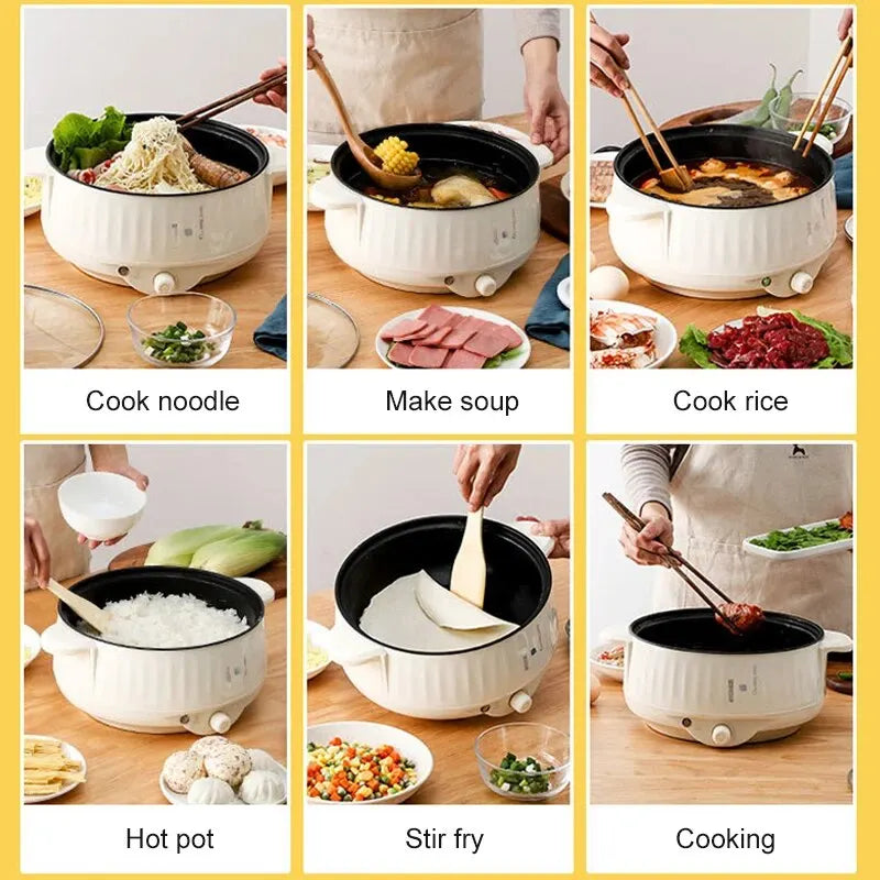220V Electric Multi Cooker - Non-Stick Hot Pot Rice Cooker for 1-2 People - ZOOMNSTORE