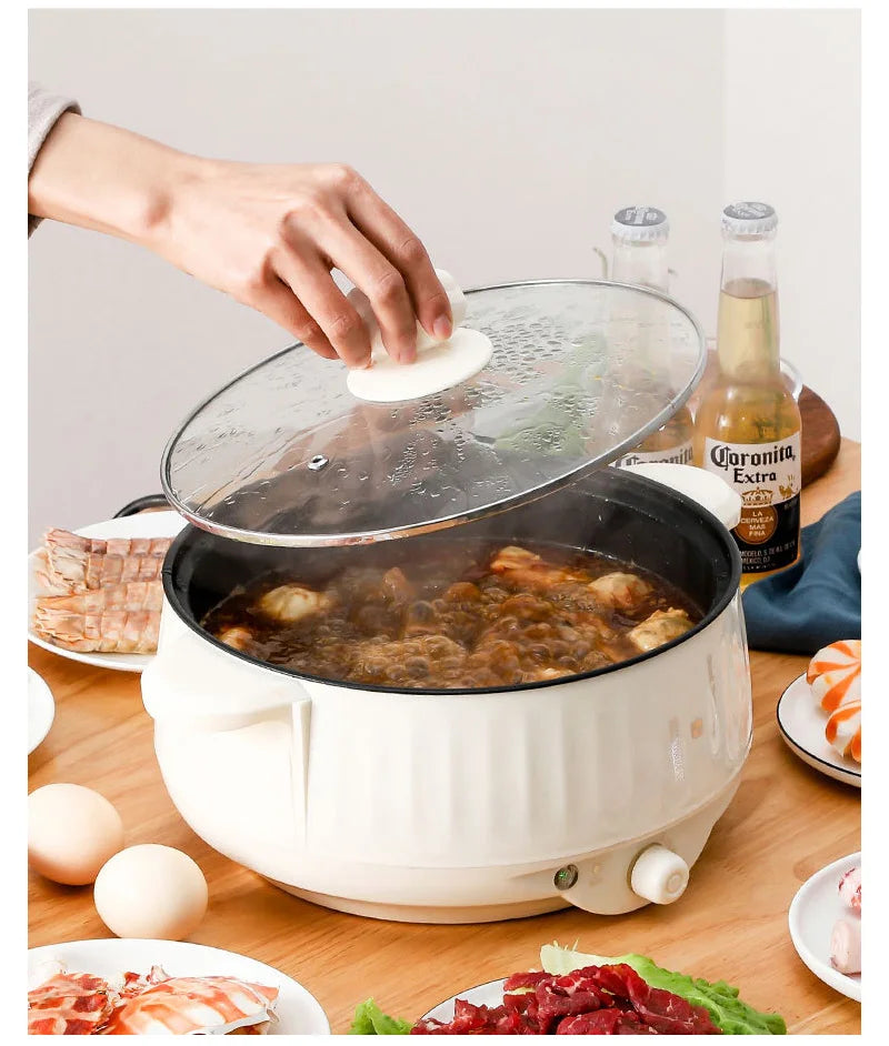 220V Electric Multi Cooker - Non-Stick Hot Pot Rice Cooker for 1-2 People - ZOOMNSTORE
