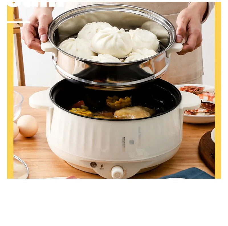 220V Electric Multi Cooker - Non-Stick Hot Pot Rice Cooker for 1-2 People - ZOOMNSTORE