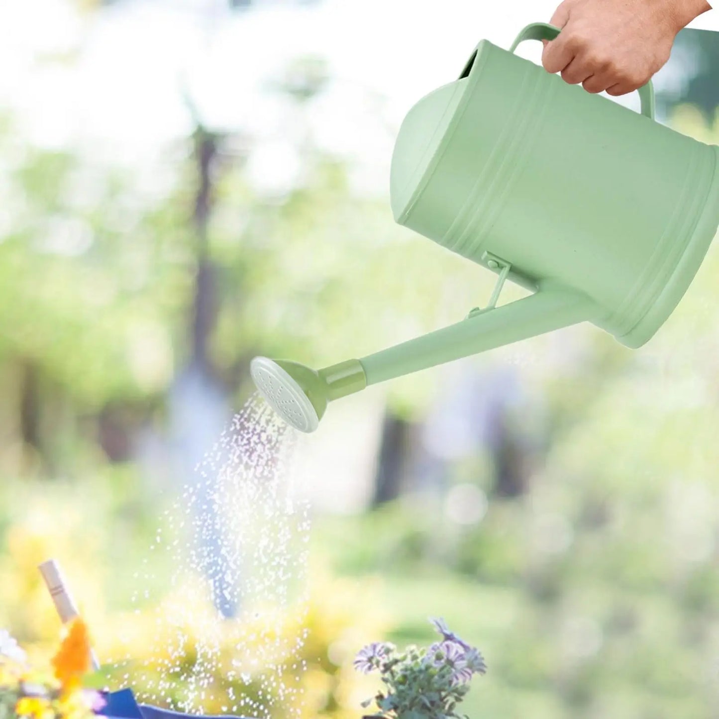 2L Watering Can Long Spout - Portable Plant Waterer with Sprinkler Head - ZOOMNSTORE