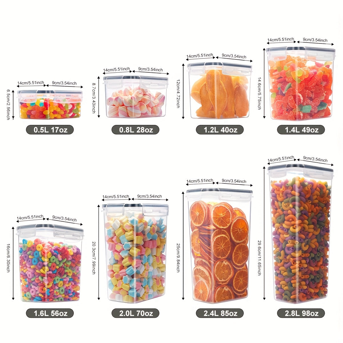 Sealed Food Storage Containers Set - Ideal for Organizing Grains Rice Pasta and More Dishwasher Safe with Labels and Markers - ZOOMNSTORE