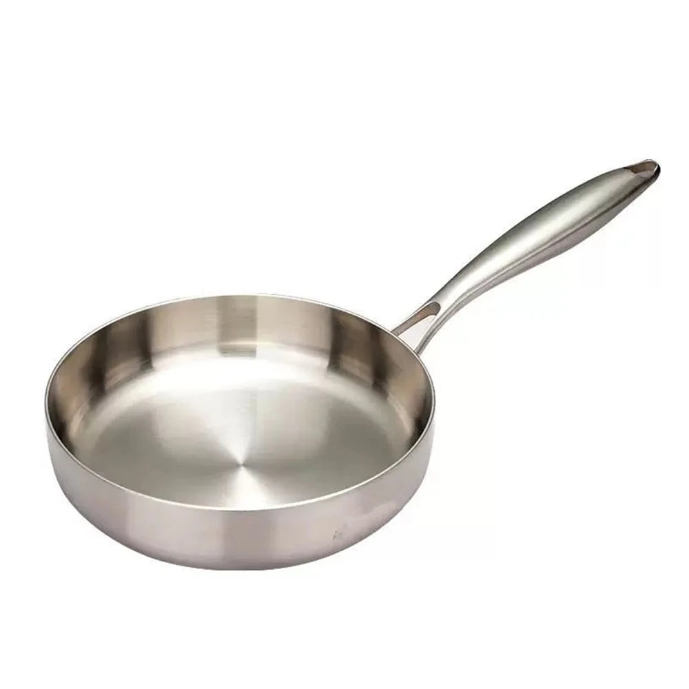 316 Stainless Steel Non-Stick Frying Pan Wok - Uncoated Kitchen Cookware for Gas and Induction Cookers - ZOOMNSTORE