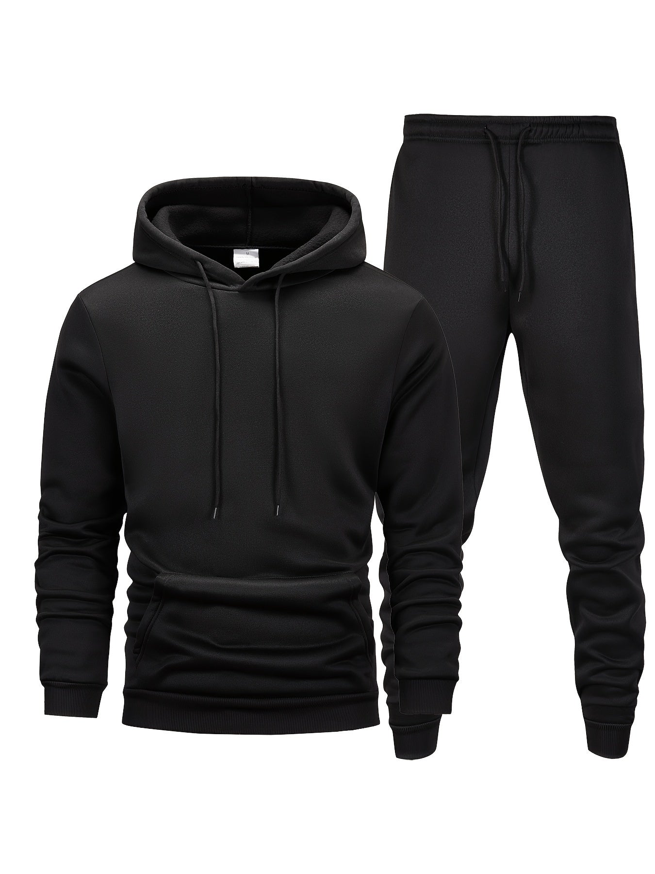 Mens Athletic Hoodie and Jogger Set - Casual Activewear with Pockets - ZOOMNSTORE