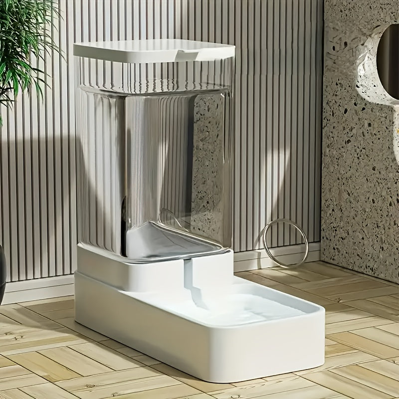 Automatic Pet Feeder Water Dispenser Set - Non-Glass 10 Gal Capacity for Dogs Cats - ZOOMNSTORE