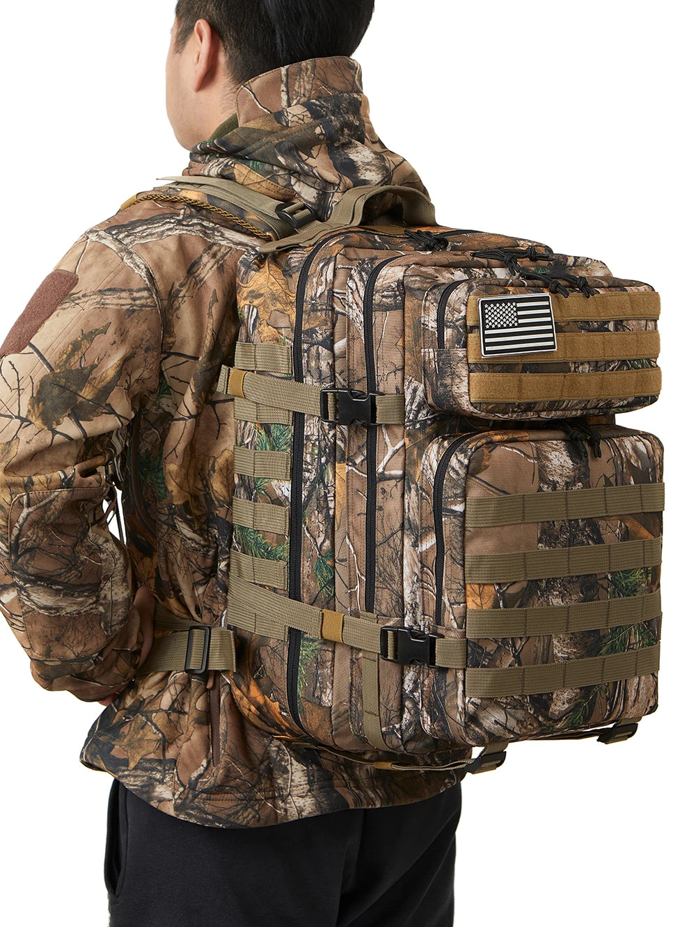 45L Tactical Backpack - Large Capacity Outdoor Hiking Camping Bag for Men Women - ZOOMNSTORE