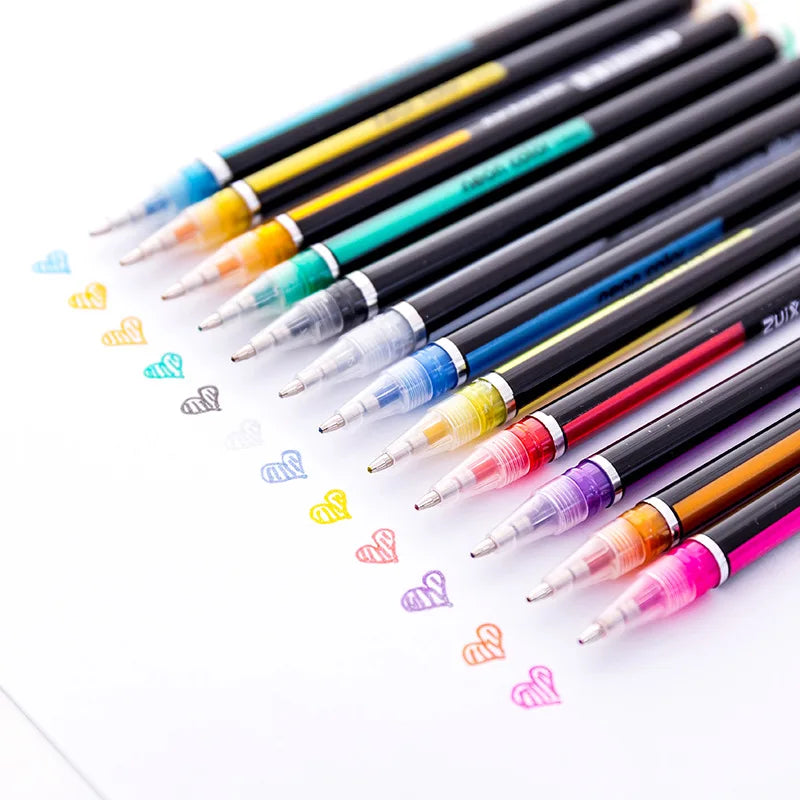 48-Color Brush Pen Set - Kawaii Art Markers for Drawing and Crafts - ZOOMNSTORE