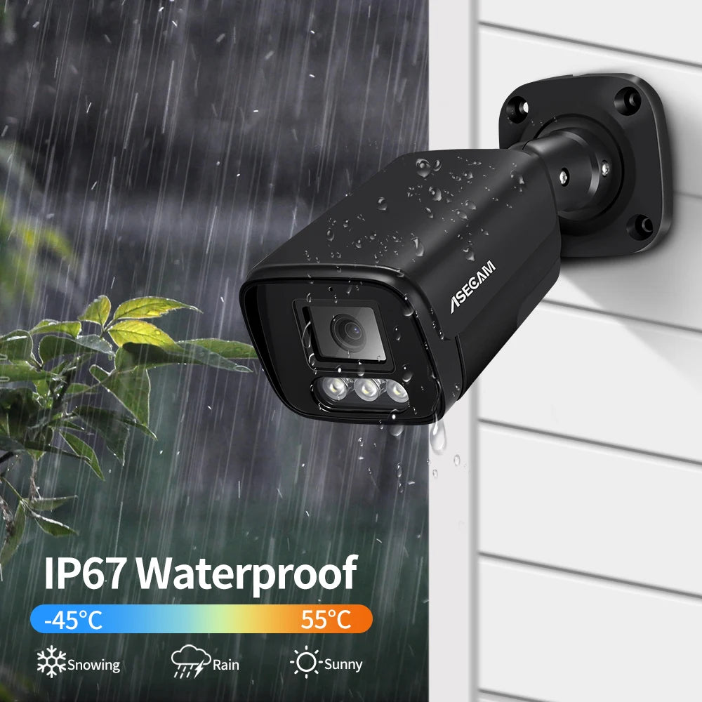 4K 8MP POE IP Camera - Outdoor Audio Surveillance with Human Detection - ZOOMNSTORE
