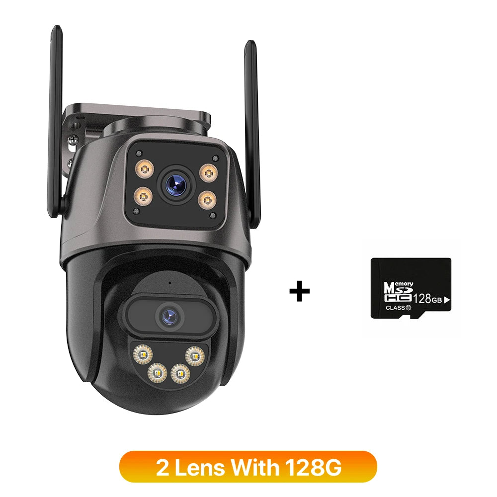 4K Outdoor PTZ WiFi IP Camera - Dual Lens with AI Human Detection IP66 Waterproof CCTV - ZOOMNSTORE