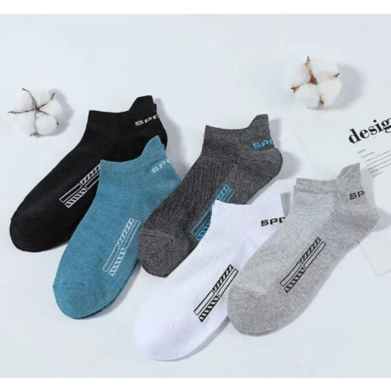 6 Pairs Unisex Breathable Polyester Ankle Socks, Extra Low Cut, Soft Elastic Summer Casual Socks for Adults, Without Battery - ZOOMNSTORE