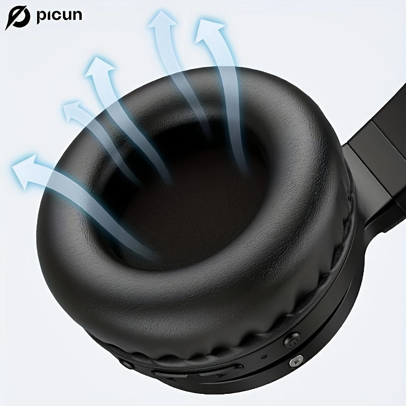 Picun B12 Wireless Headphones - Deep Bass Over Ear HD Stereo with 20H Playtime and Built-in Microphone - ZOOMNSTORE