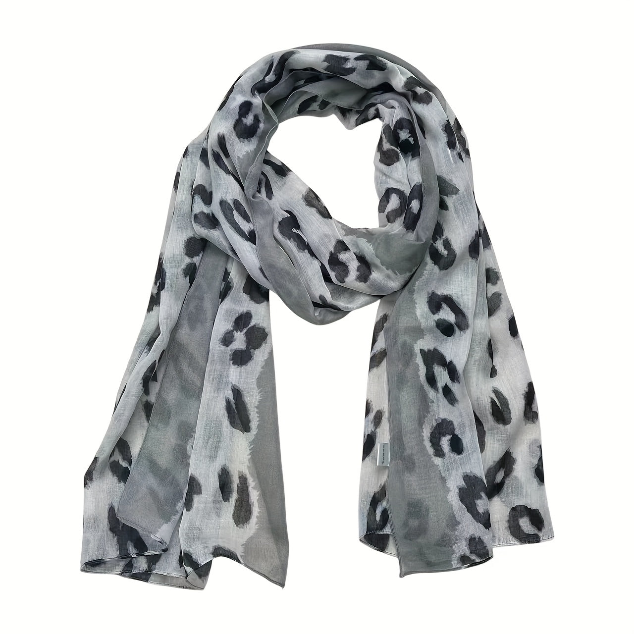 Lightweight Leopard Print Scarf - Soft Breathable Polyester for SpringSummer Fashion - ZOOMNSTORE