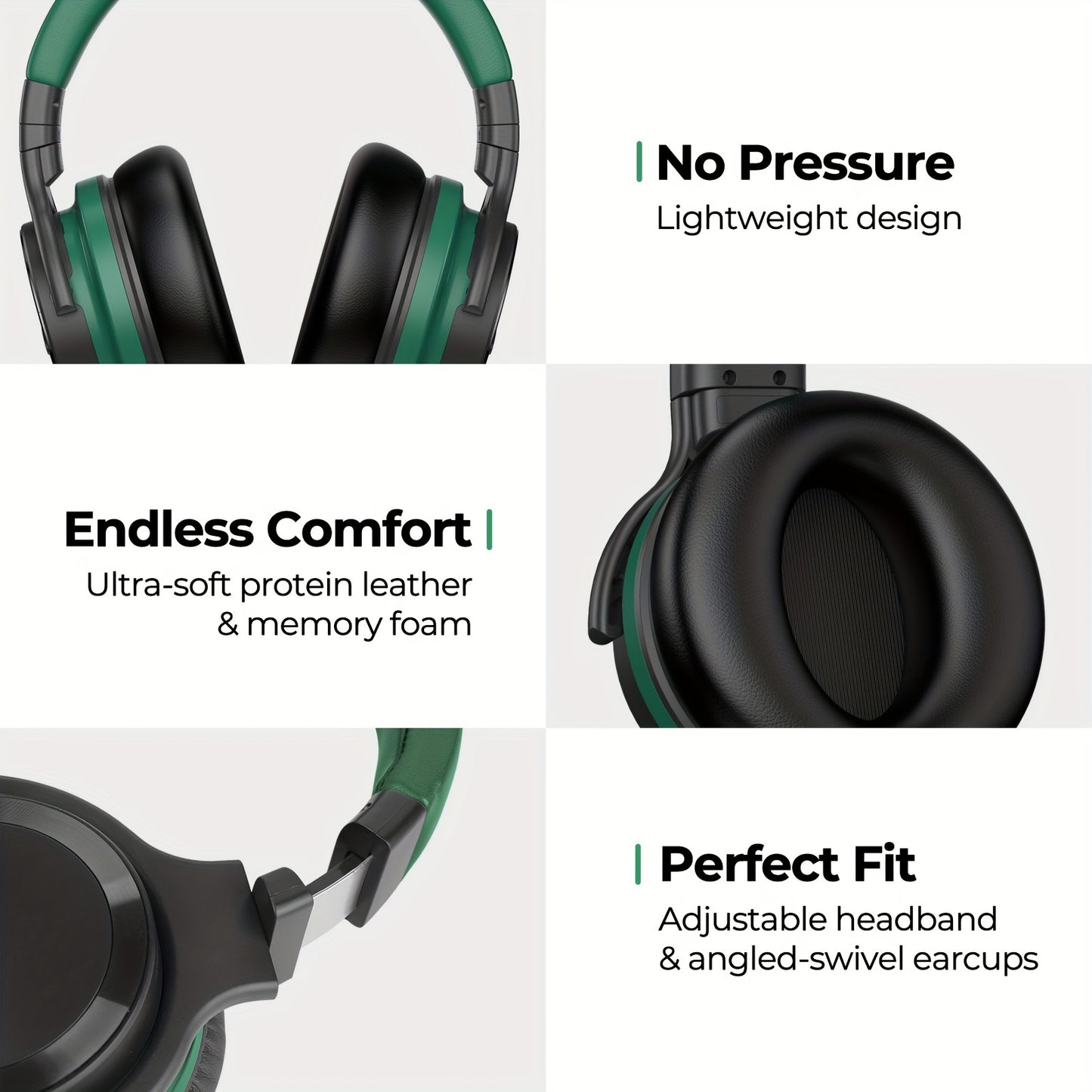 Mighty Rock E7 Wireless Headphones - Active Noise Cancelling 30H Playtime Rich Bass - ZOOMNSTORE