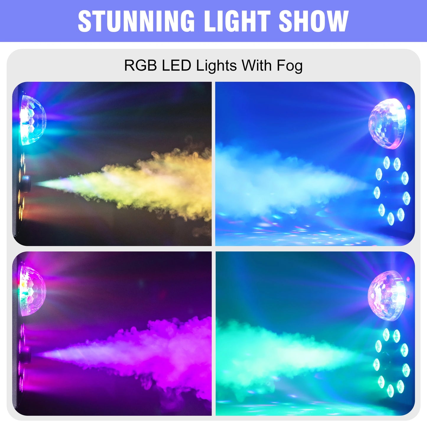 700W Wireless Remote Smoke Machine - LED RGB Fogger for DJ Disco Parties Halloween - ZOOMNSTORE