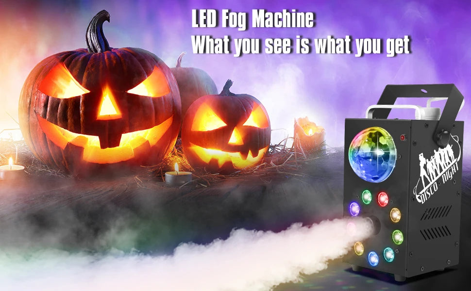 700W Wireless Remote Smoke Machine - LED RGB Fogger for DJ Disco Parties Halloween - ZOOMNSTORE