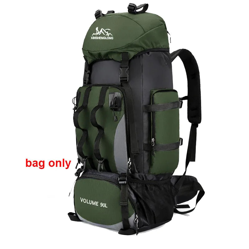 90L Waterproof Hiking Backpack - Large Capacity Rucksack for Camping Outdoor Sports - ZOOMNSTORE