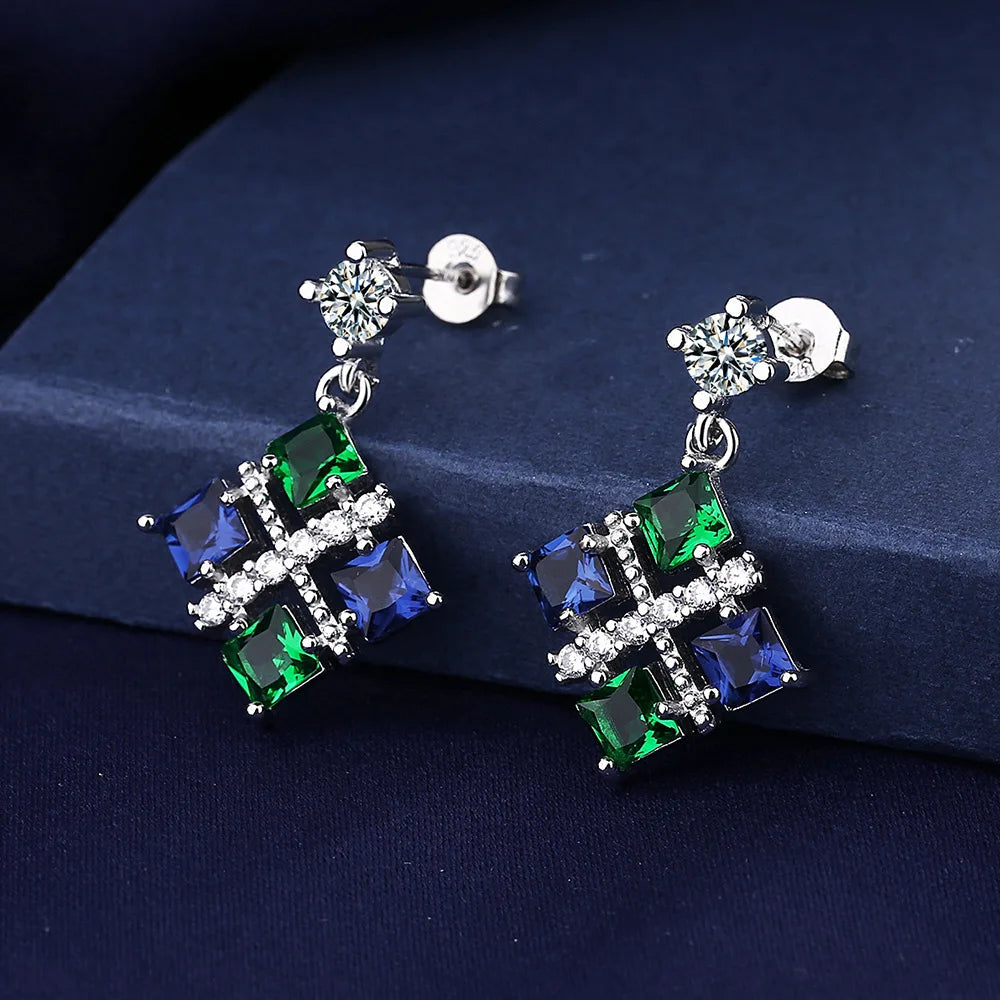 925 Sterling Silver Jewelry Women Fashion Cute Tiny Clear Crystal CZ Stud Earrings Gift for Girls Teens Lady Gift - ZOOMNSTORE