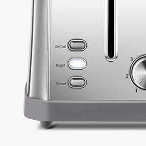 Retro 2-Slice Toaster - Extra Wide Slots 7 Shade Settings DefrostBagelCancel Functions