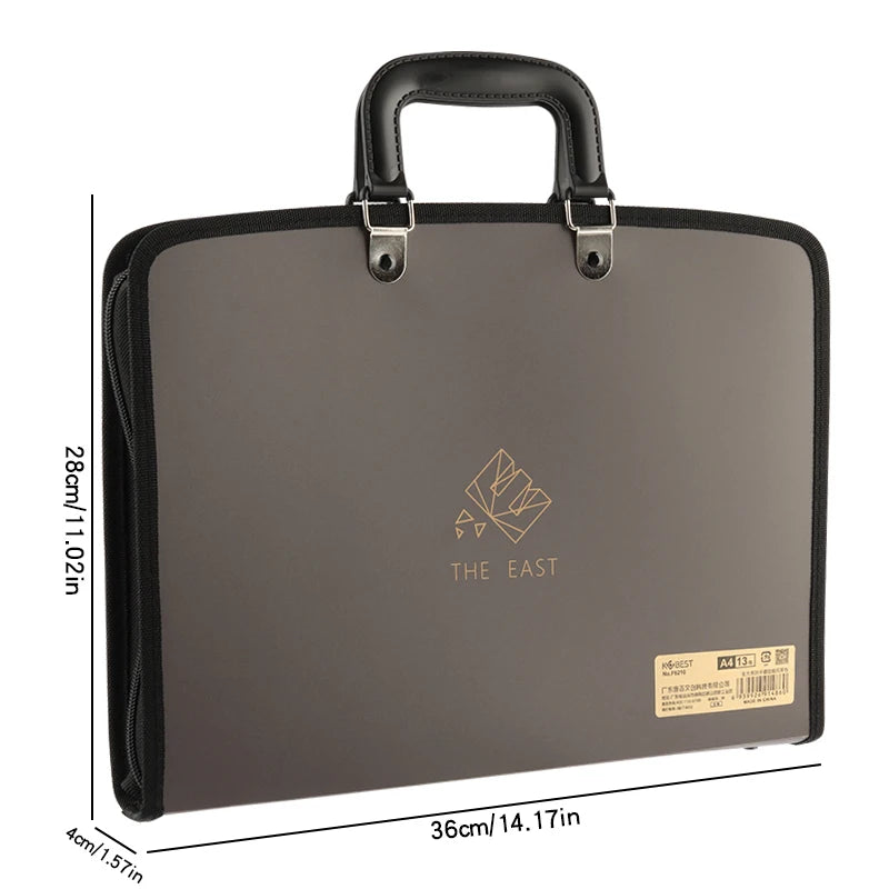 A4 Multi-Layer Document Organizer - 13 Grids Expanding File Folder for Office School - ZOOMNSTORE