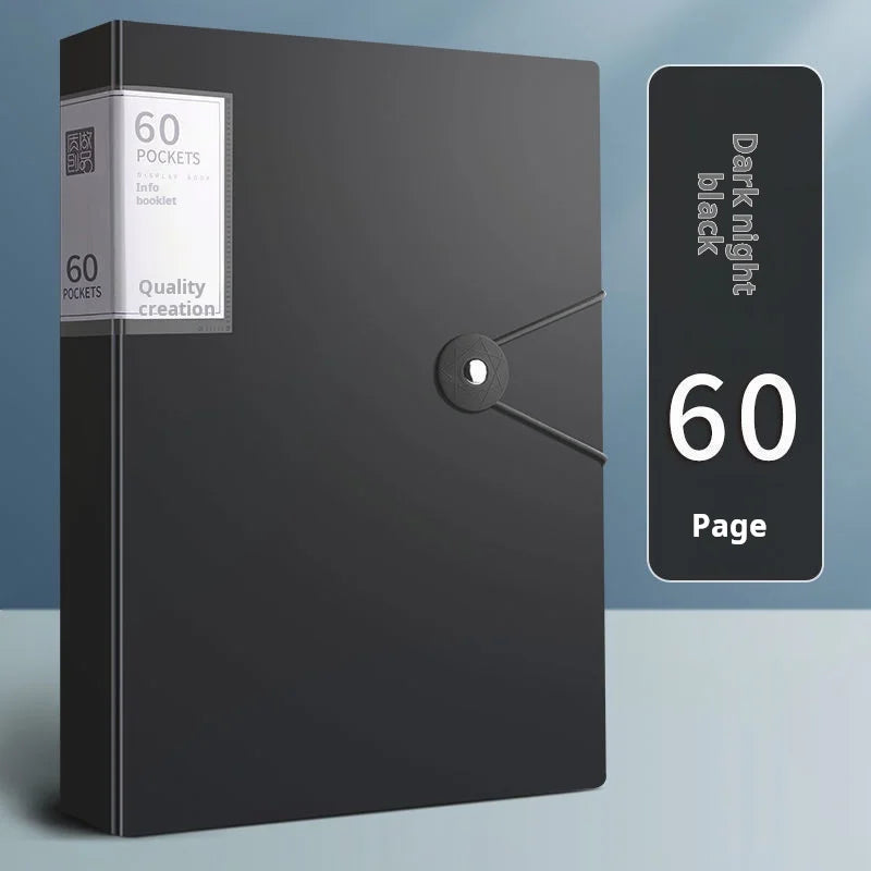 A4 File Folder – 30 Page Transparent Binder | Plastic Document Storage Organizer - ZOOMNSTORE