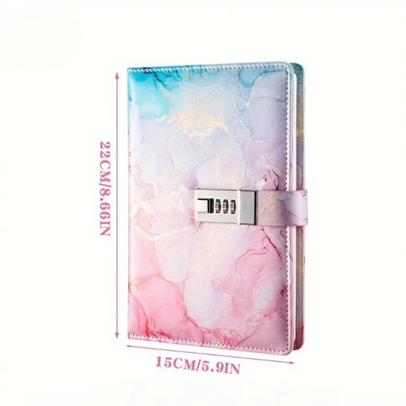 A5 Lockable Fashion Password Journal - Creative Student Notebook - ZOOMNSTORE