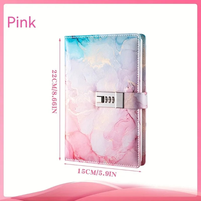 A5 Lockable Fashion Password Journal - Creative Student Notebook - ZOOMNSTORE