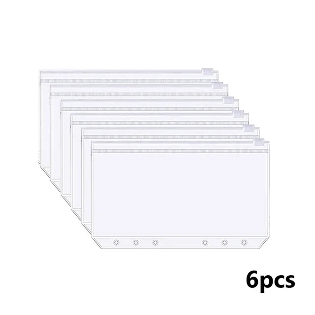 A6 Budget Binder - PU Leather Money Organizer with Marble Notebook for Office School Supplies - ZOOMNSTORE