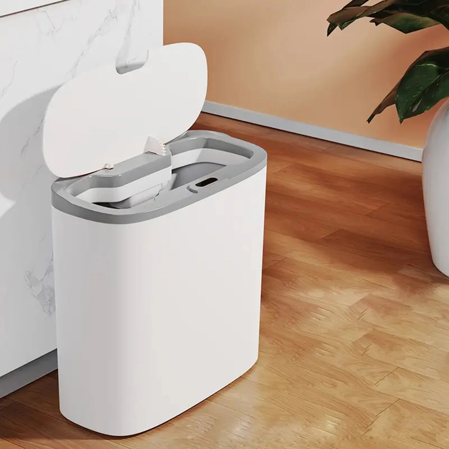 Motion Sensor Trash Can - 13L Automatic Waterproof Bin for Bathroom Kitchen Office Bedroom