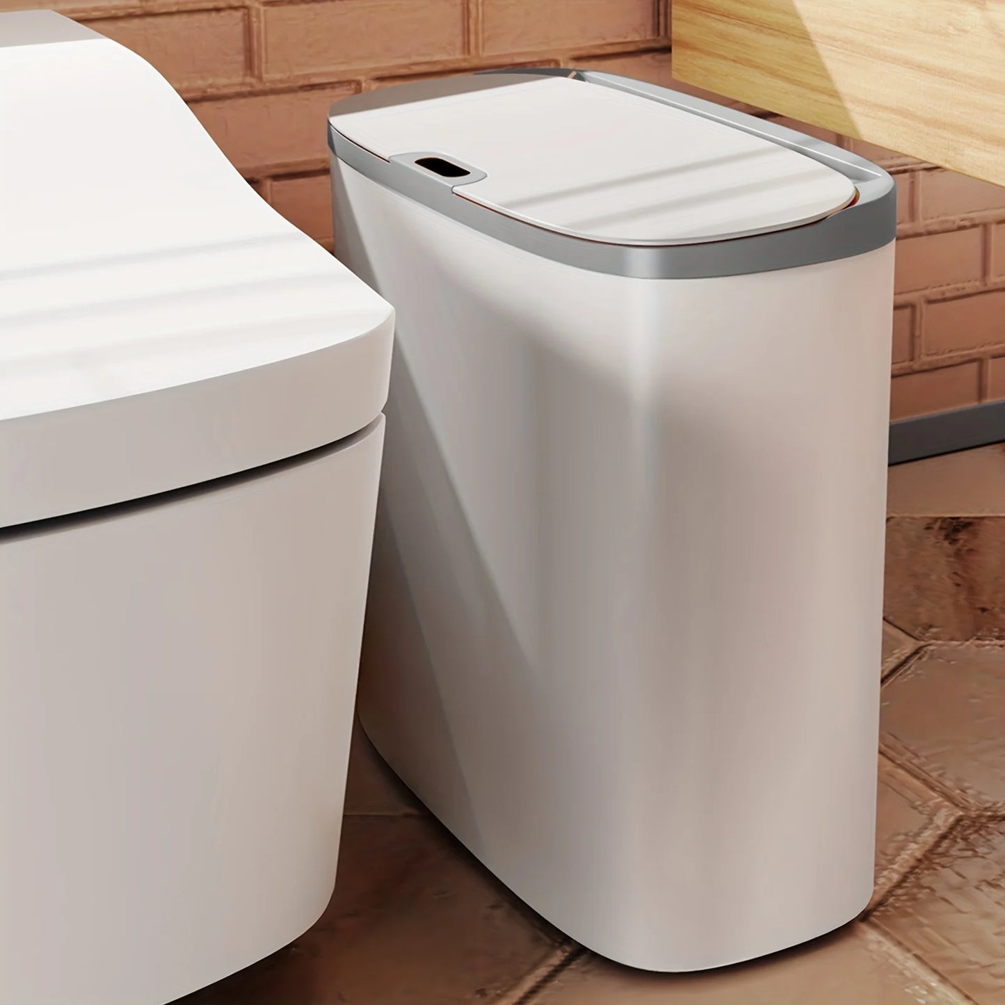 Motion Sensor Trash Can - 13L Automatic Waterproof Bin for Bathroom Kitchen Office Bedroom