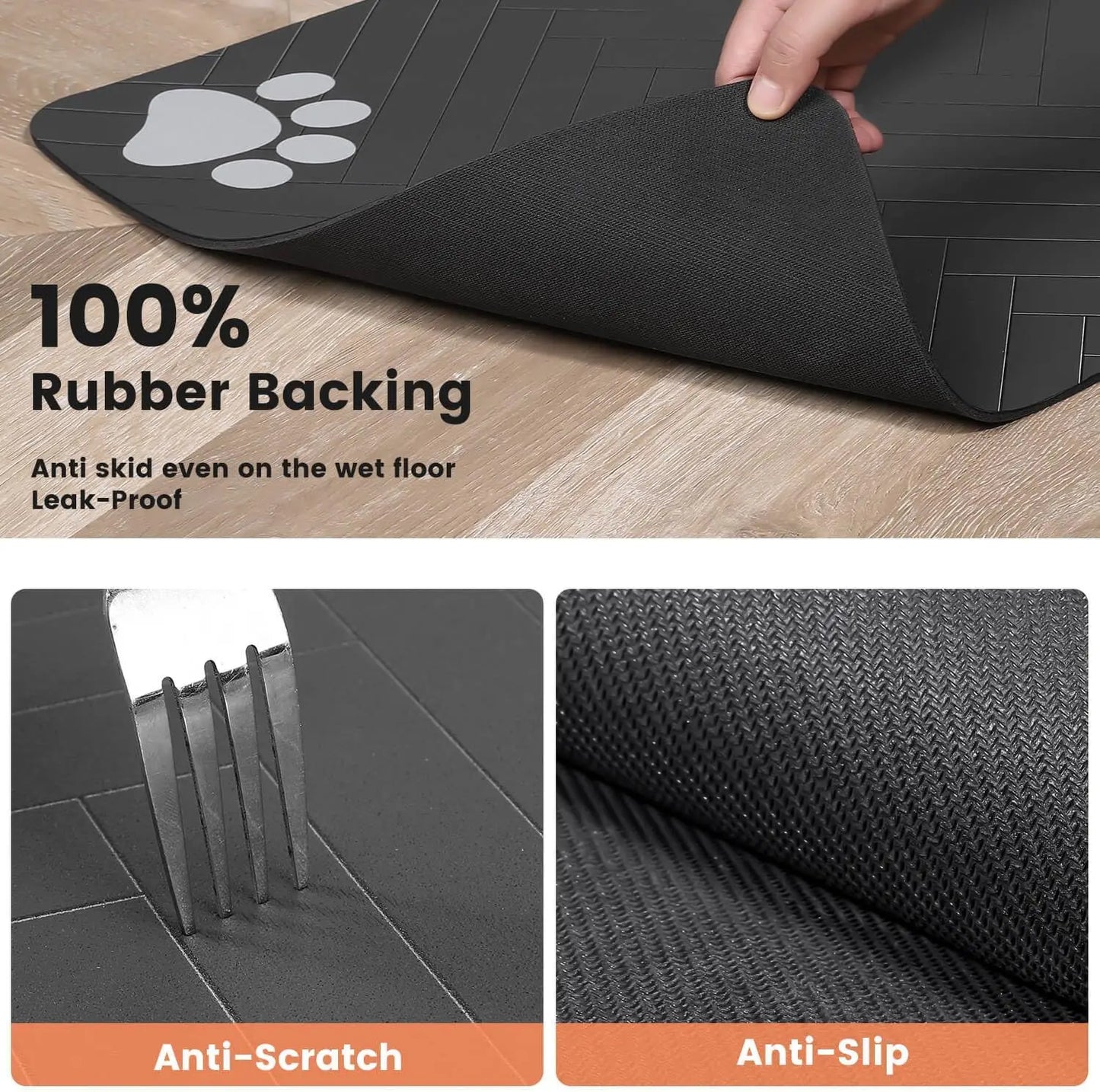 Absorbent Pet Feeding Mat - Waterproof Placemat for Dogs and Cats - ZOOMNSTORE