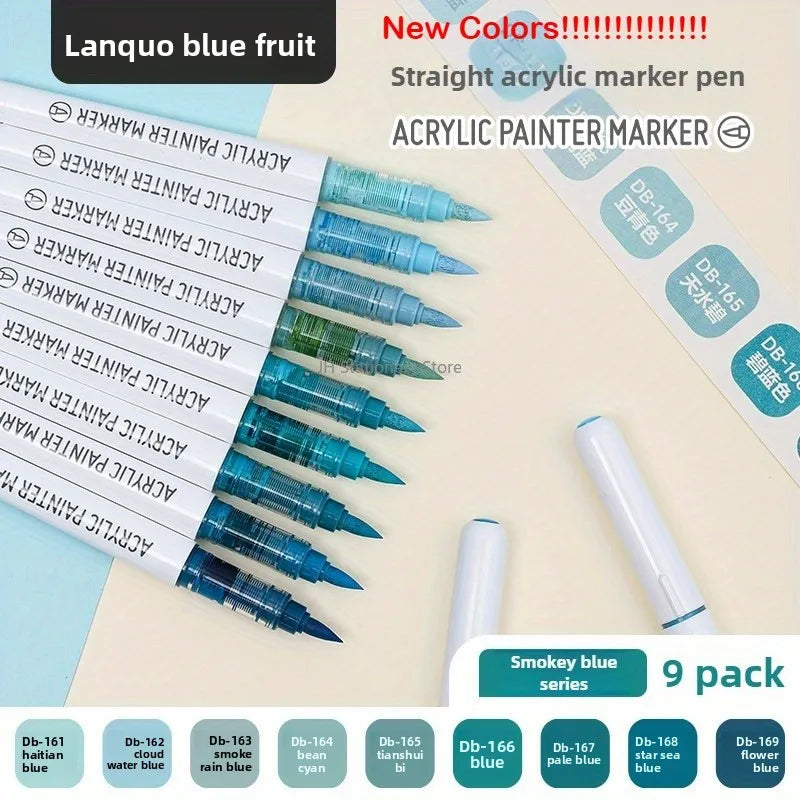 Acrylic Markers Set - 9 Color Art Pens for Rock Painting DIY Crafts - ZOOMNSTORE