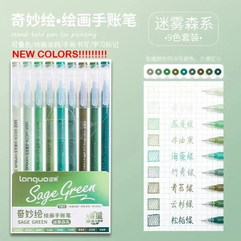 Acrylic Markers Set - 9 Color Art Pens for Rock Painting DIY Crafts - ZOOMNSTORE