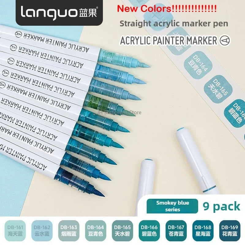 Acrylic Markers Set - 9 Color Art Pens for Rock Painting DIY Crafts - ZOOMNSTORE