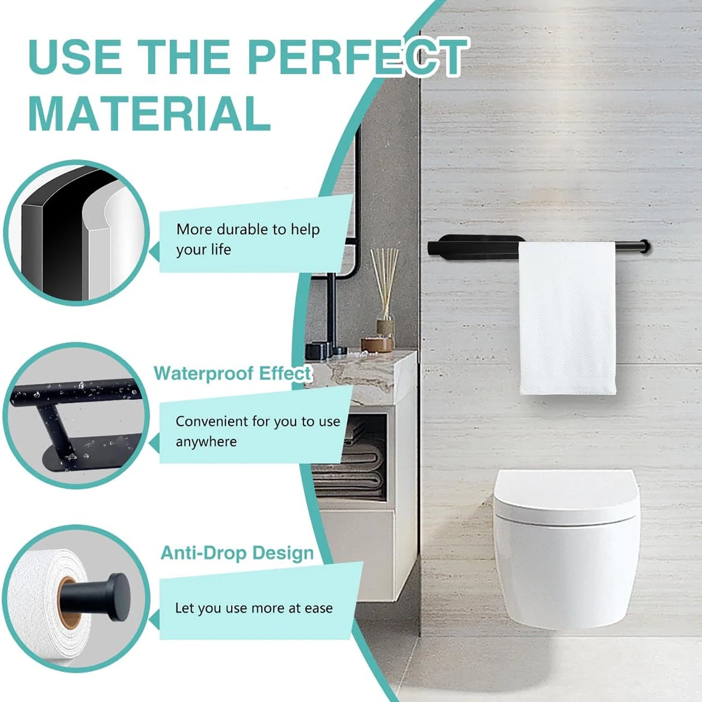 Kitchen Paper Towel Holder Adhesive Tissue Hanger Toilet Roll Paper Dispenser Cabinet Storage Napkin Rack Bathroom Accessories - ZOOMNSTORE