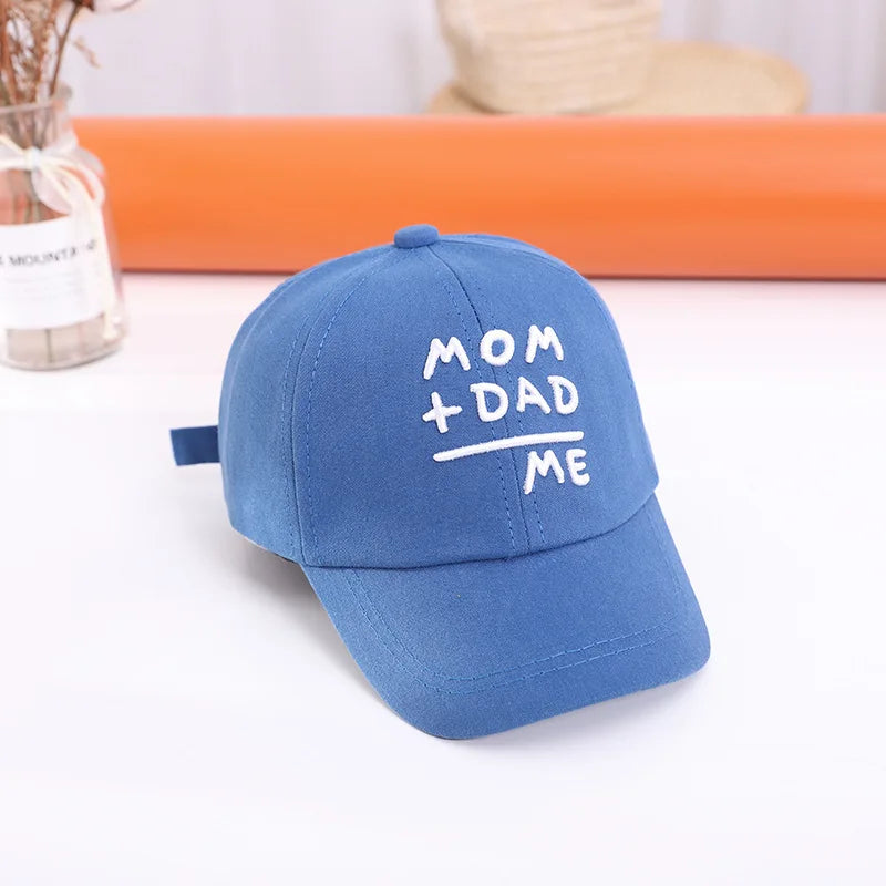 Letter Embroidery Baby Baseball Cap Solid Color Adjustable Toddler Boys Girls Snapback Hat Casual Kids Cotton Duck Tongue Caps - ZOOMNSTORE
