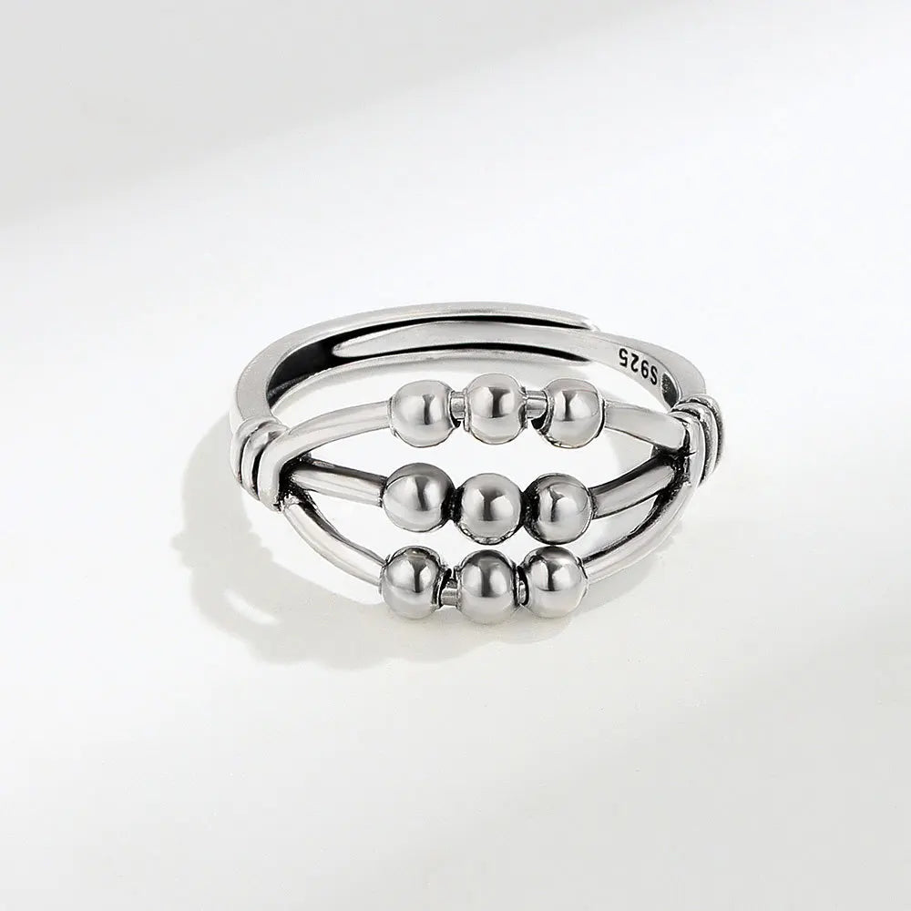 SMJEL Anti Stress Anxiety Ring Fidget Spinner Rings Adjustable for Women Rotating Freely Spinning Accessories Jewelry Gifts - ZOOMNSTORE