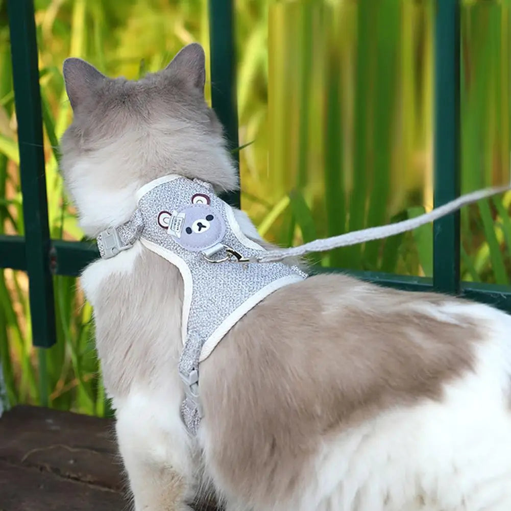 Adjustable Pet Harness Leash - Breathable Vest for Small Dogs and Cats - ZOOMNSTORE