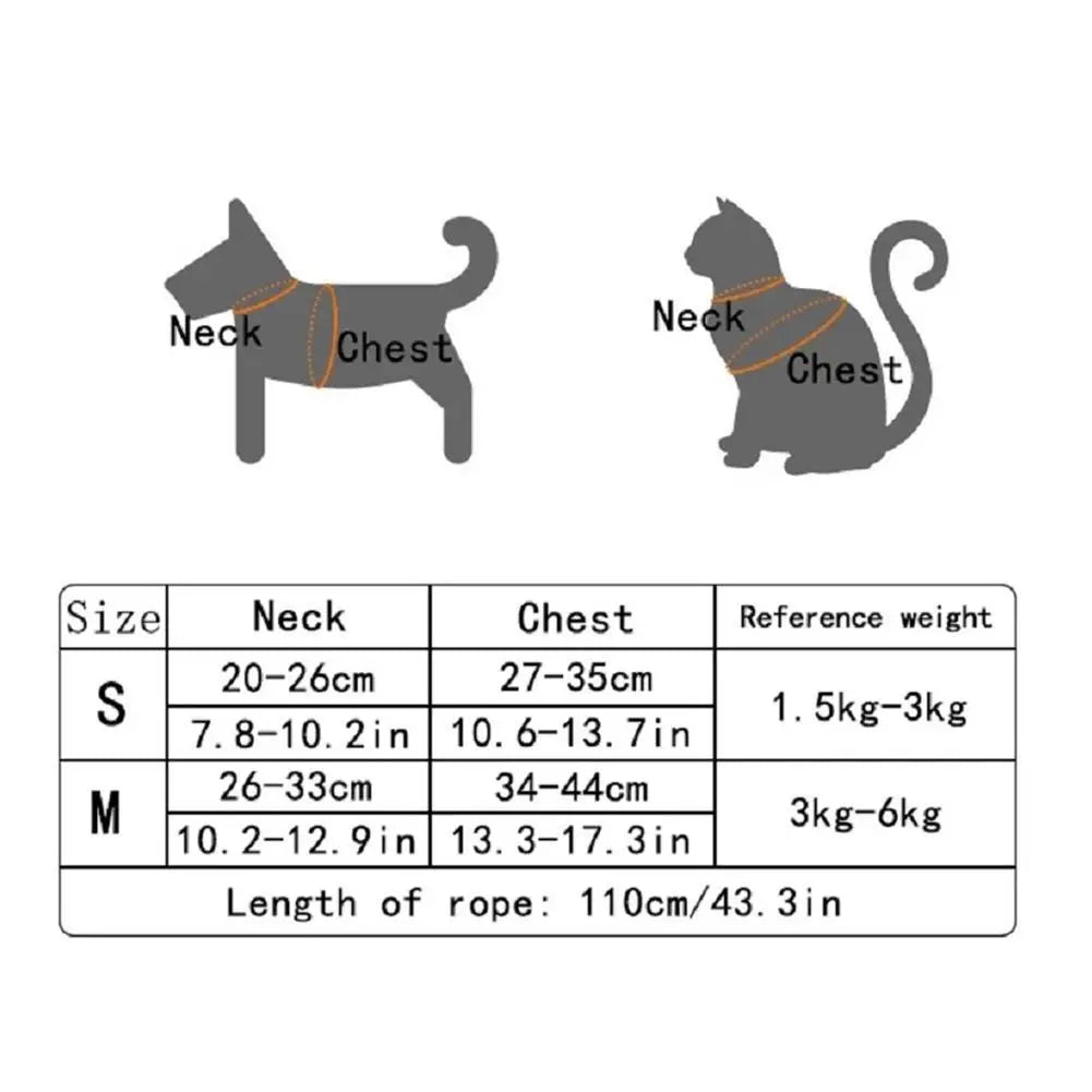 Adjustable Pet Harness Leash - Breathable Vest for Small Dogs and Cats - ZOOMNSTORE