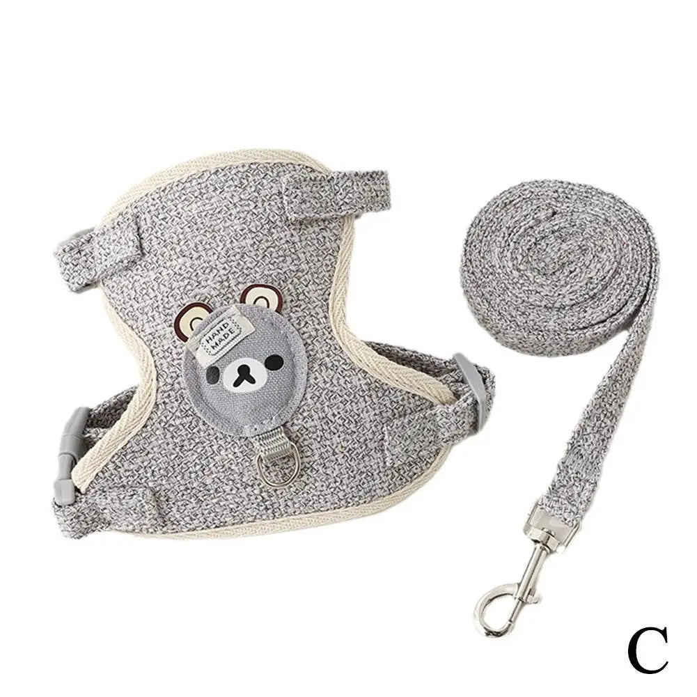 Adjustable Pet Harness Leash - Breathable Vest for Small Dogs and Cats - ZOOMNSTORE