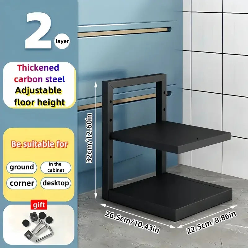 Adjustable Stainless Steel Pot Rack - Multi-Layer Kitchen Organizer - ZOOMNSTORE